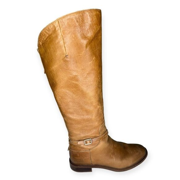 Franco Sarto Shoes - Franco Sarto Women's Haylie Knee High
Boot Cognac Leather Size 9 Wide Side Zip